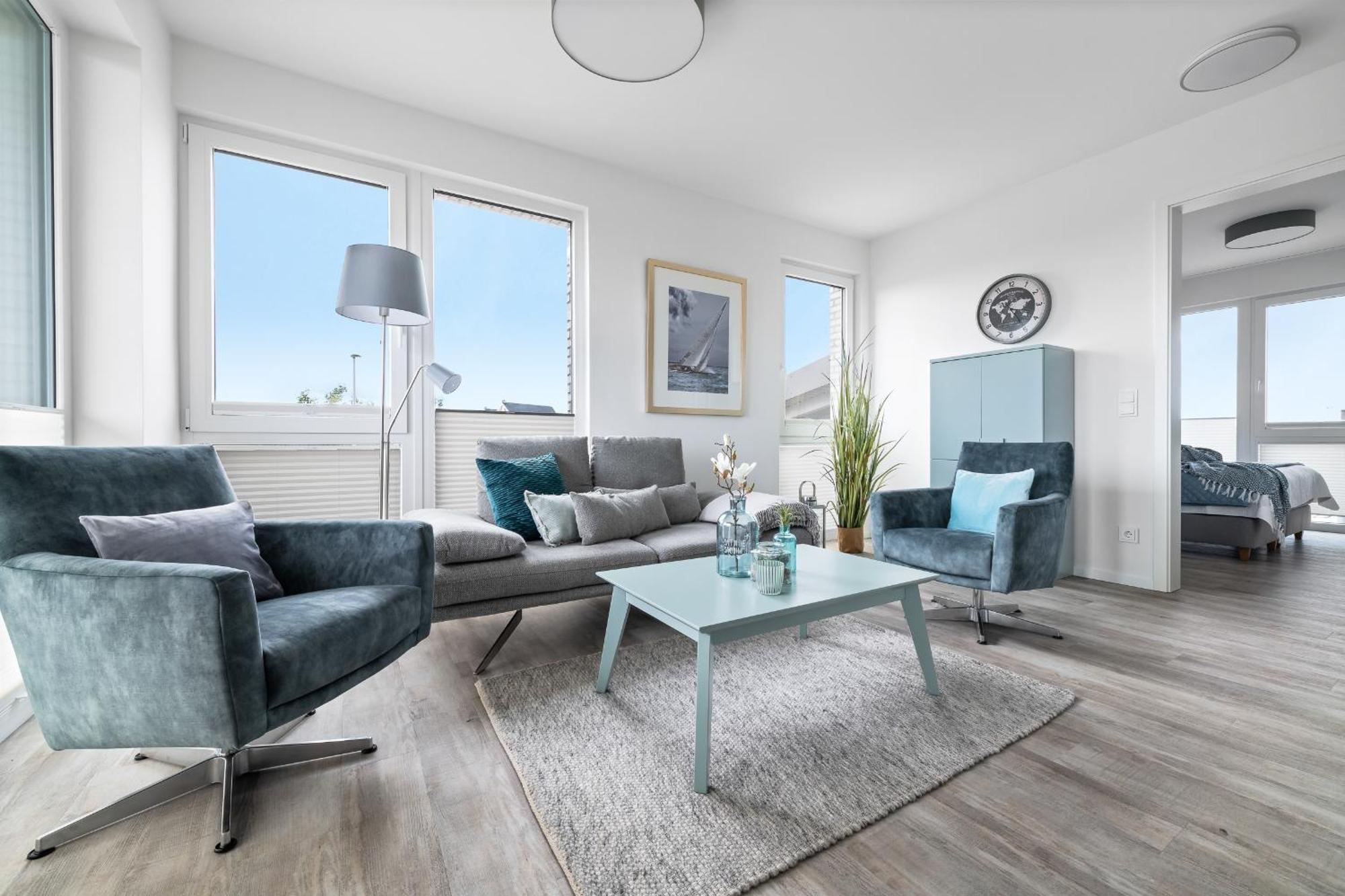 Beachterraceone - Eg, Meerblick, Terrasse, Kamin, Sauna Apartment