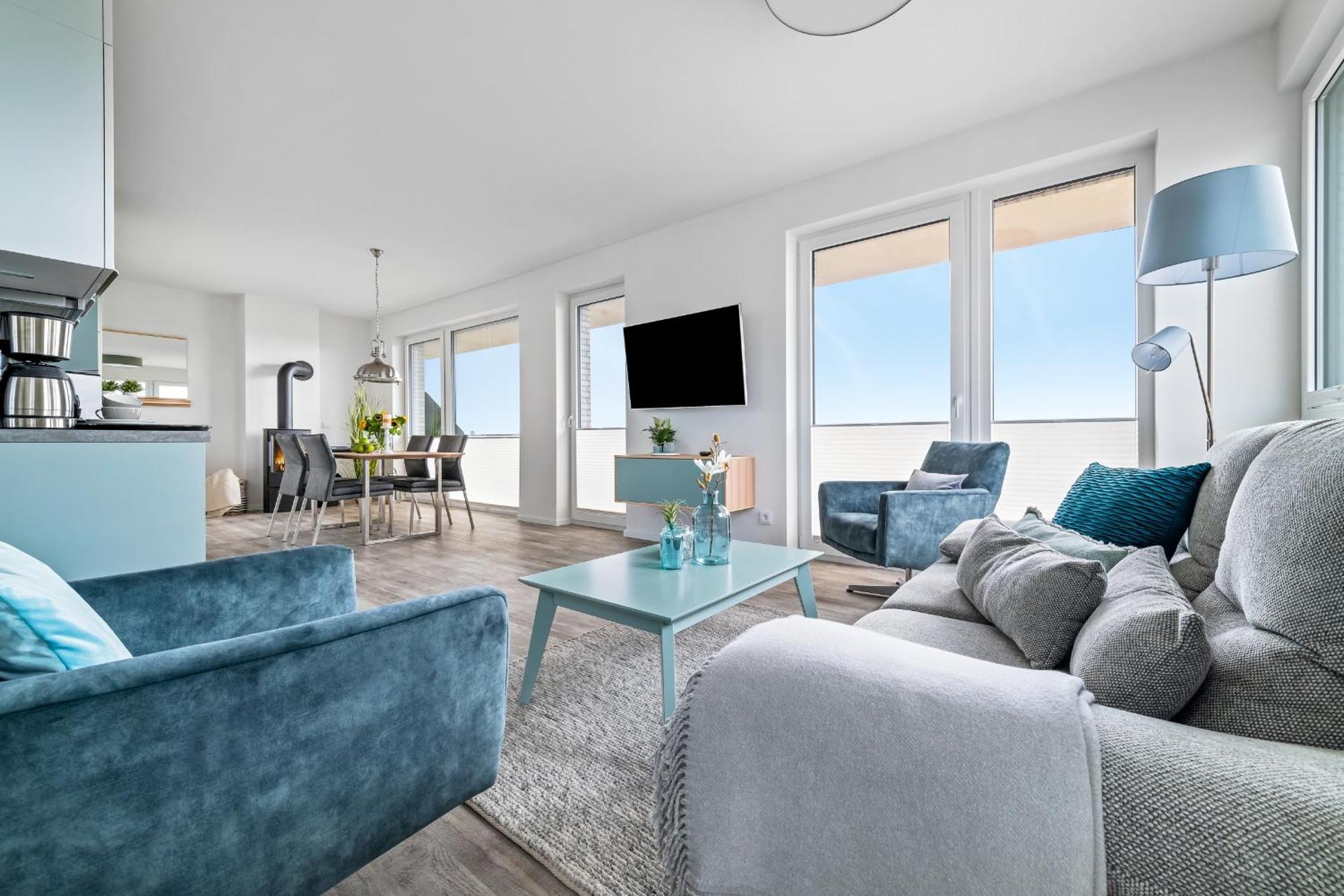 Apartment Beachterraceone - Eg, Meerblick, Terrasse, Kamin, Sauna *